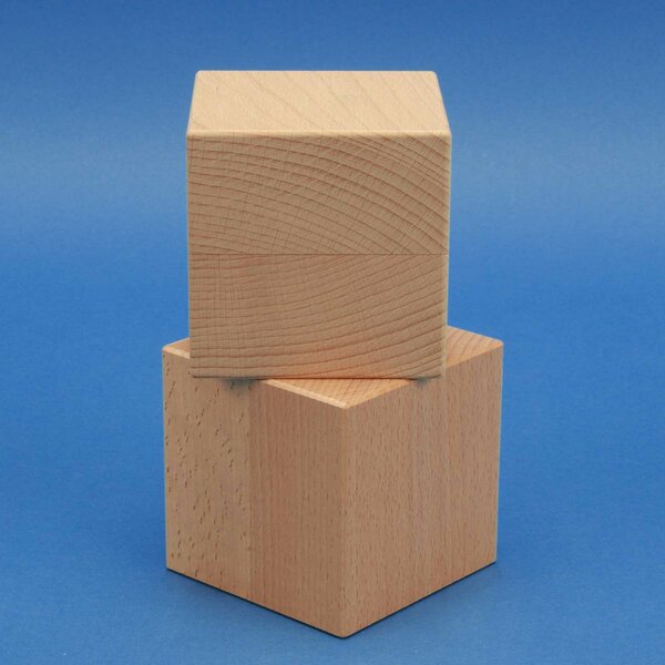 Houten kubus 8 cm voor lasergraveren en bedrukken