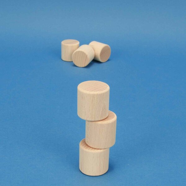 houten blokken rond Ø 3 x 3 cm